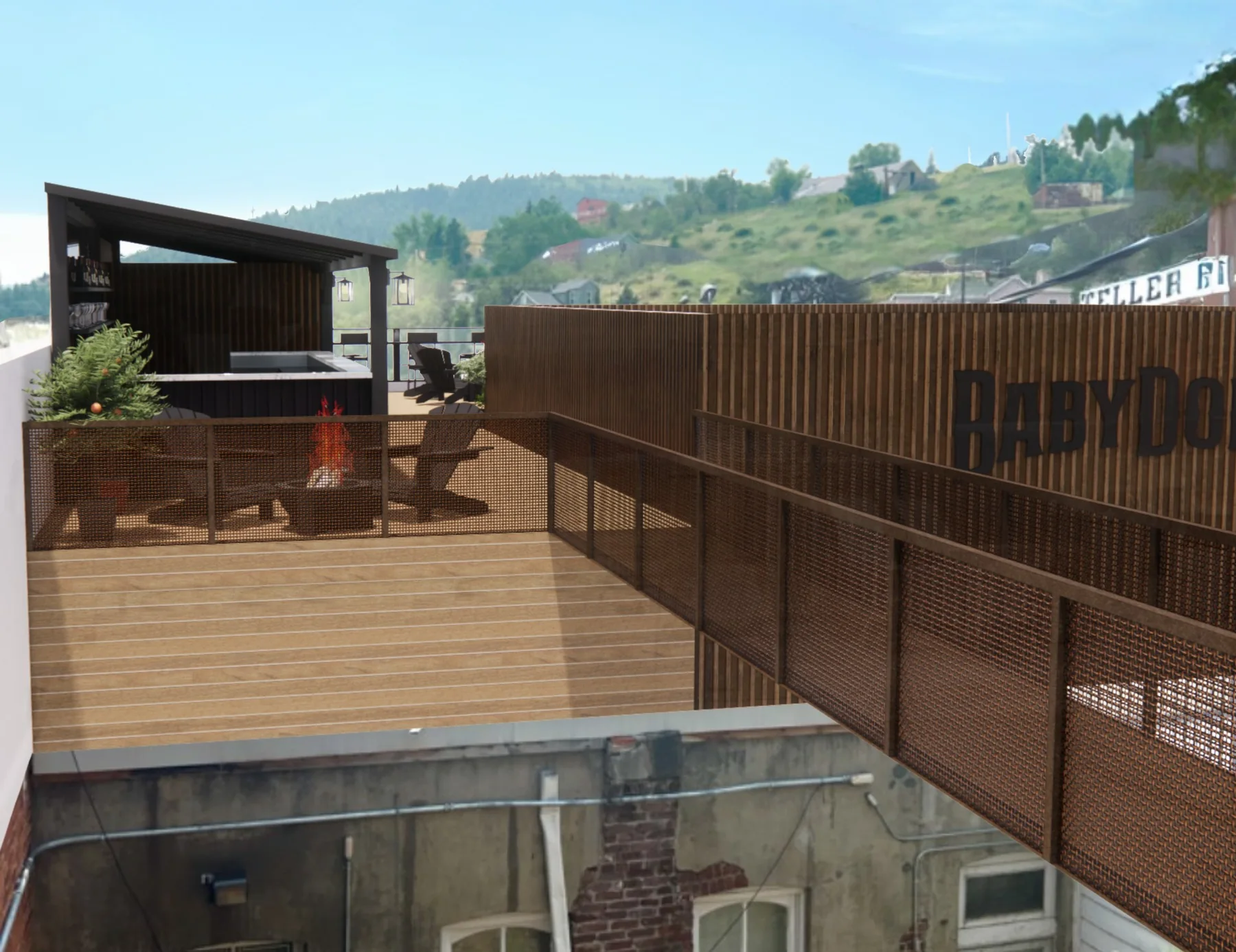 Baby Doe's rooftop project area